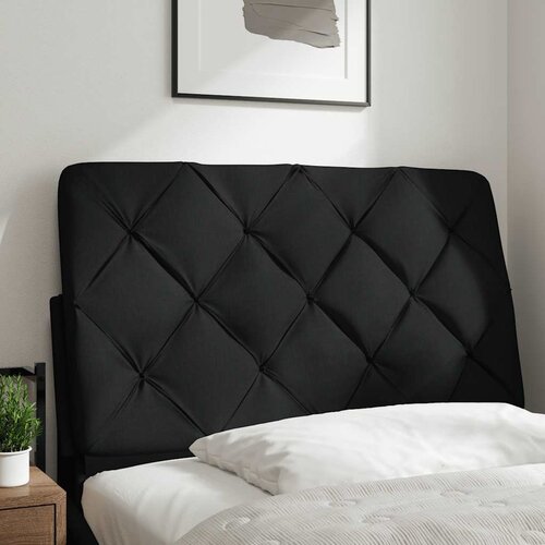 Maison Chic posteljno vzglavje - vzglavna omarica - vzglavna stranica črna 90 cm blago, (21704197) Slike
