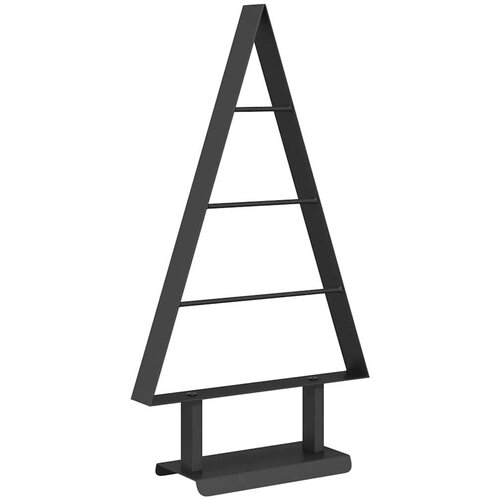 VidaXL Metalna božićna jelka s stalakom Crna 60 cm Čelik Slike