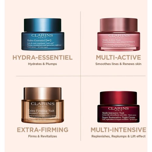 Clarins Extra-Firming Night Cream Refill nočna lifting krema proti gubam za vse tipe kože refill 50 ml Slike