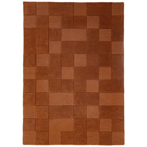Flair Rugs Ročno tkana volnena preproga v barvi terakote 160x230 cm Checkerboard &amp;ndash; Slike