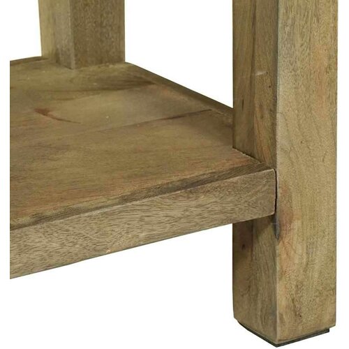  Konzolna stolica s ladicama Prirodna siva 110 x 30 x 80 cm Slike