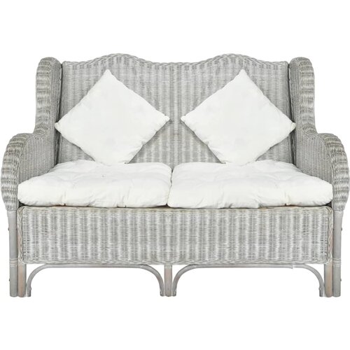 Maison Chic kavč - Sofa - Kanape dvosed siv naravni ratan in platno, (21727249) Cene
