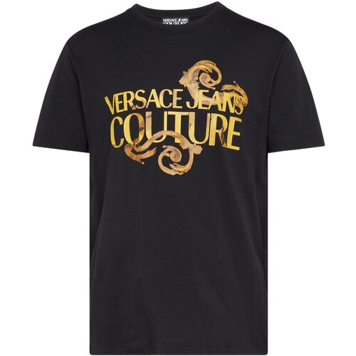 Versace Jeans Couture Majica &amp;#039;76UP600&amp;#039; zlata / črna Slike
