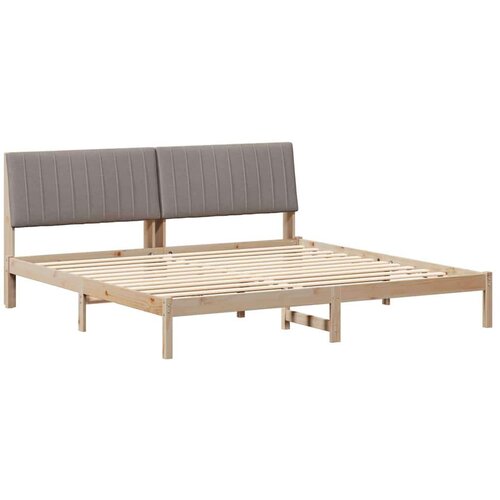  Okvir za krevet s uzglavljem Smeđa 200 x 200 cm tkanina Slike