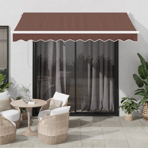 VidaXL Avtomatsko zložljiva tenda rjava 300x250 cm Slike