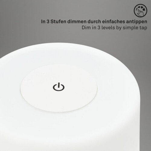 BRILONER 7420016 - LED punjiva dodirna stona lampa sa prigu&amp;scaron;iva, LED/4W/5V 3000K, bela Slike