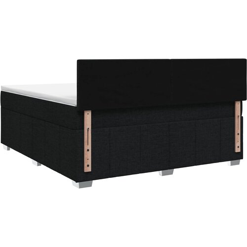  Boxspring krevet s madracem Crna 160 x 200 cm Tkanina Slike