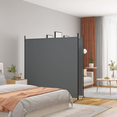 VidaXL Paravan 2-delni antracit 348x180 cm blago Slike
