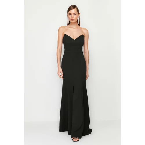 Trendyol Black Fitted Elegant Evening Dress