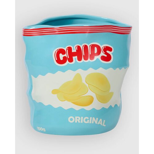 Bitten Chips Ceramic Decoration Vase blue Slike