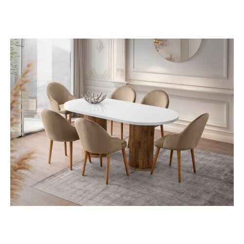 Hanah home trpezarijski sto bele boje milas 2992 Slike