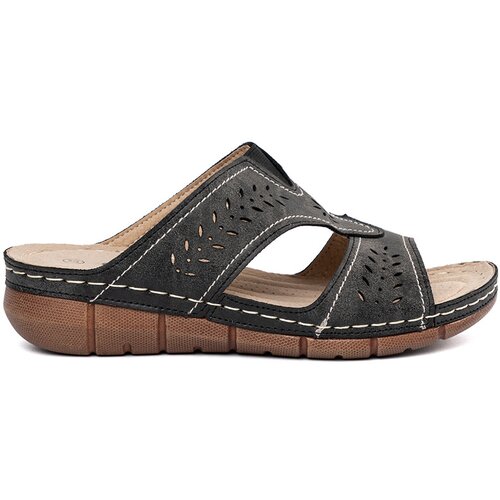 Shelvt Black wedge flip-flops Slike
