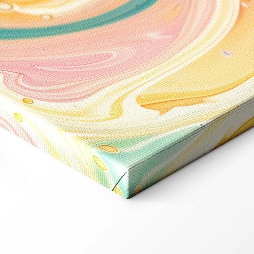  Slika - Colorful Chaos - Dynamic Shapes in Shades of Pink Yellow and Blue 60x90 Cene