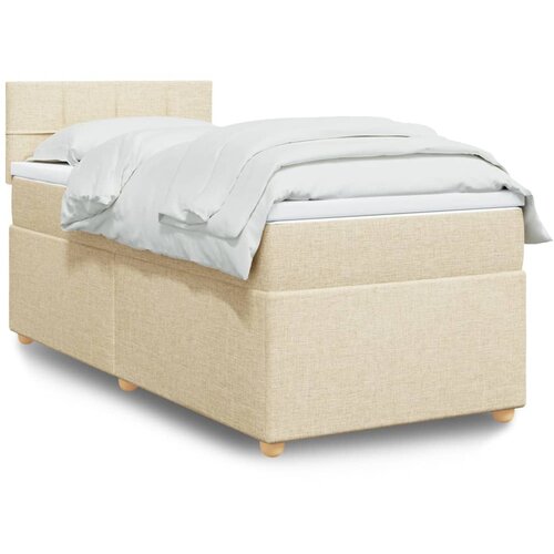 The Living Store Box spring postelja z vzmetnico krem 80x200 cm blago - Box Spring Postelja, (21428164) Slike