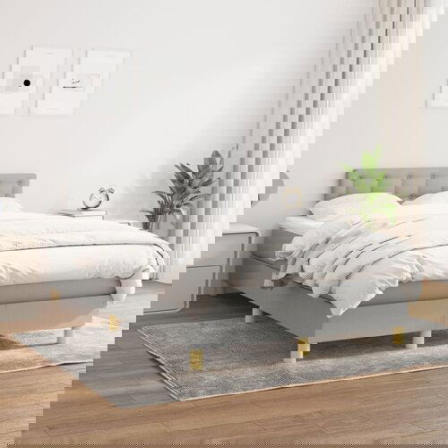 The Living Store Box spring postelja z vzmetnico svetlo siva 120x200 cm blago - Box Spring Postelja, (21517003) Cene