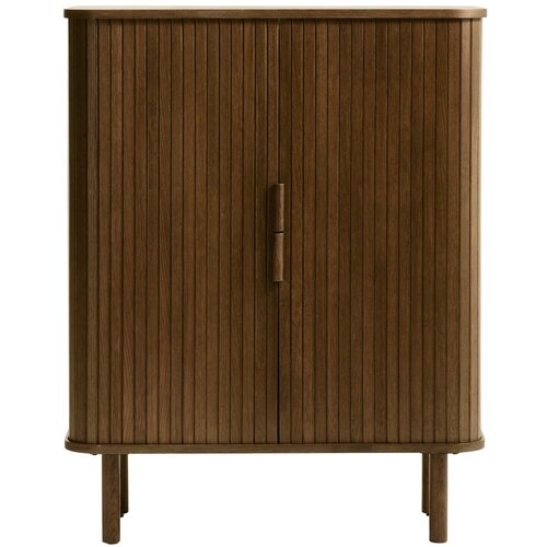 Unique Furniture Smeđi ormarić u dekoru hrasta s kliznim vratima 113x90 cm Cavo &ndash; Cijene