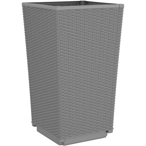 VidaXL Vrtne sadilice 2 kom sive 32 5 x 32 5 x 57 cm od PP-a Slike