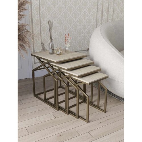 Hanah home Uygar set stolića (umetnuti), antik (4 kom) Slike