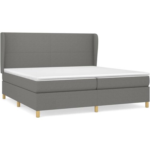 Maison Chic Box spring postelja - Vzmetna postelja z vzmetnico temno siva 200x200 cm blago SL20025, (21893356) Cene