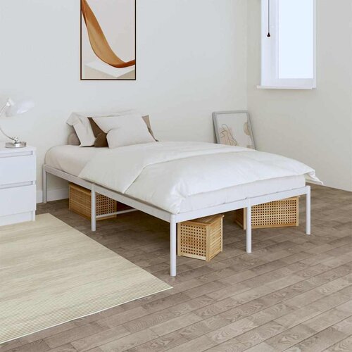 Metalni okvir za krevet bijeli 120 x 200 cm Cene