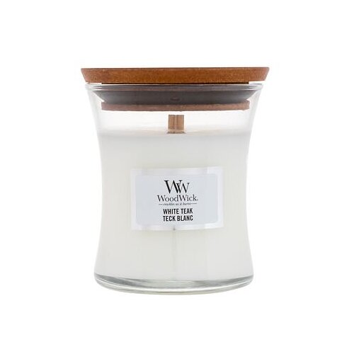 WoodWick White Teak di&amp;scaron;eča svečka 85 g unisex Slike