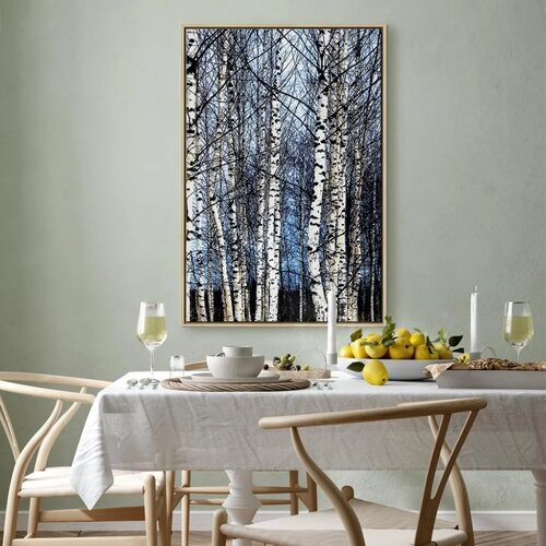  Slika - Frosty January (1 Part) Vertical 40x60 U prirodnom drvenom okviru Slike
