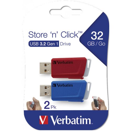  MEMORIJA USB 2X32GB 3.0 STORE&APOS;N&APOS;CLICK VERBATIM 49308 SORTIRANO BLISTER Cijene