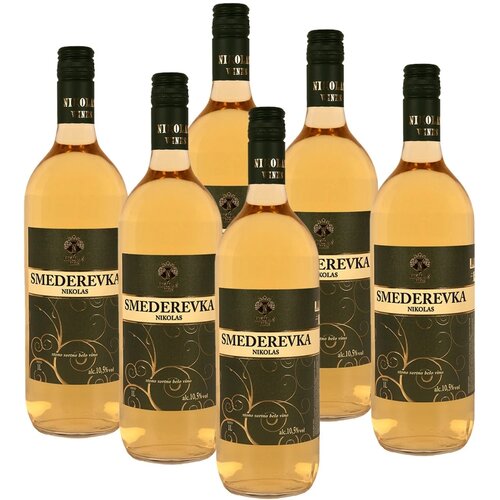 Nikolas Wines vino belo smederevka 1l staklo, 6 komada Slike