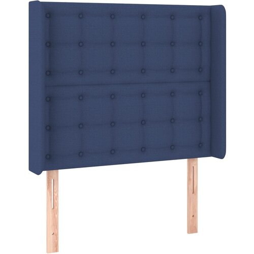 Maison Chic vzglavna omarica - nočna omarica - posteljna omarica z u&amp;scaron;esi modro 83x16x118/128 cm blago, (21708670) Slike