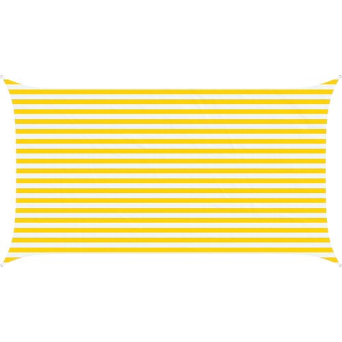 vidaXL Jedro za sunce 4 5 x 2 5 m 100% poliester Oxford Pravokutni - Žuta i bijela 2 5 x 4 5 m Cene