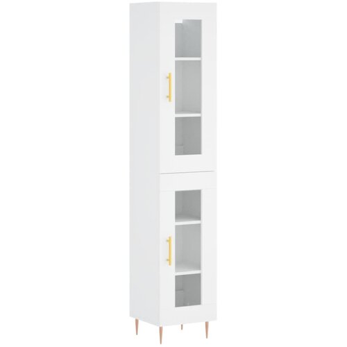 Maison Chic Visoka omara - Komoda - Predalnik bela 34,5x34x180 cm inženirski les, (21719862) Cene