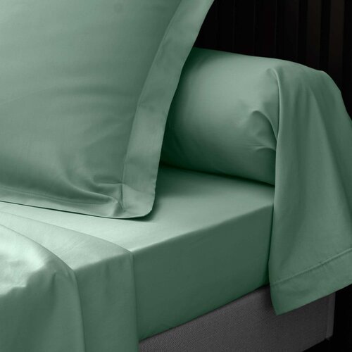 Douceur d int&amp;eacute;rieur Zelena napenjalna rjuha iz bombažnega perkala 160x200 cm Percaline &amp;ndash; Slike