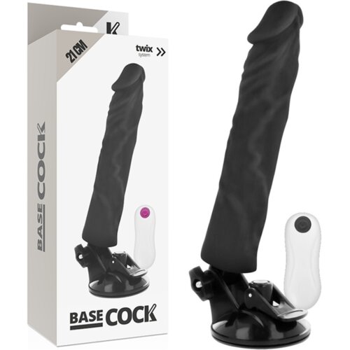 BaseCock REALISTIČNI VIBRATOR DALJINSKI UPRAVLJALNIK ČRN 21 CM NEGRO TALLA 1, (21264194) Cene