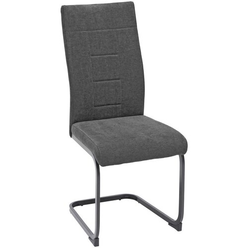 CARRYHOME nihajni stol, kovina, tekstil antracit, črna Slike