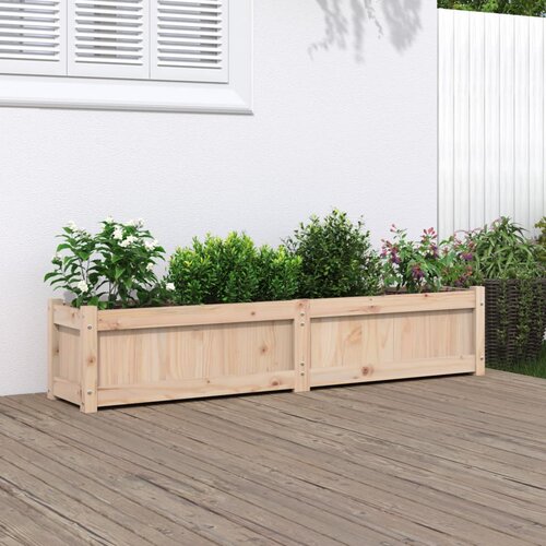 VidaXL Vrtno cvetlično korito 150x31x31 cm trdna borovina Slike