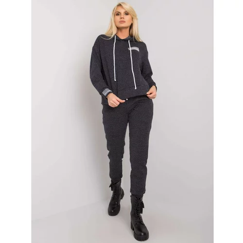 Fashion Hunters Black knit set with hood from Blake