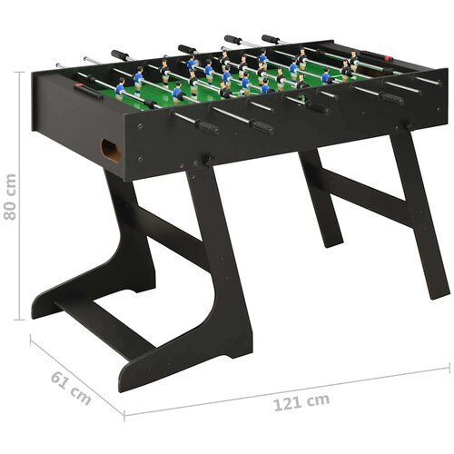 vidaXL Sklopivi stolni nogomet 121 x 61 x 80 cm crni Cene
