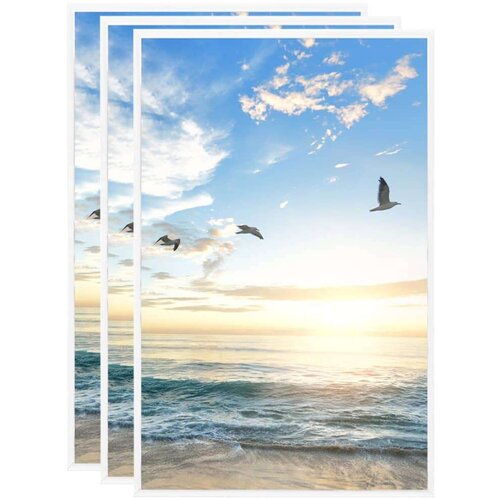 vidaXL Foto okvirji 3 kosi stenski/namizni beli 10x15 cm MDF Cene