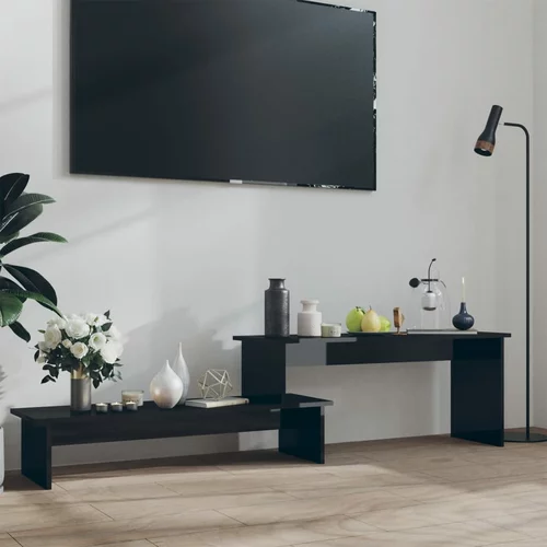 vidaXL TV omarica visok sijaj črna 180x30x43 cm iverna plošča, (20622423)