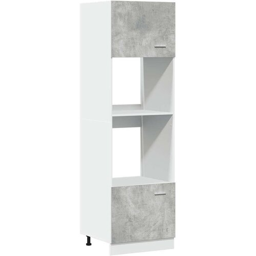 VidaXL ormarić za mikrovalnu pećnicu boja betona 60x57x207 cm drveni Slike