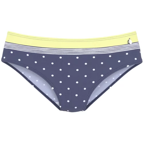 Lascana Bikini donji dio mornarsko plava / žuta / bijela