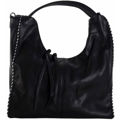 Fashion Hunters Black city shoulder bag in eco leather Slike
