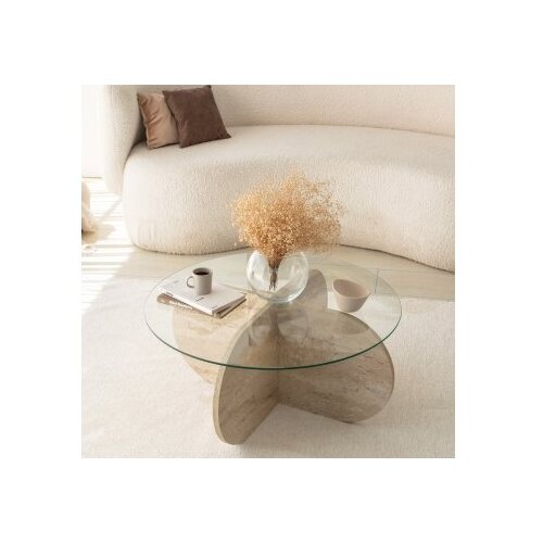 Hanah home Klub sto Bubble 75cm Bež Slike