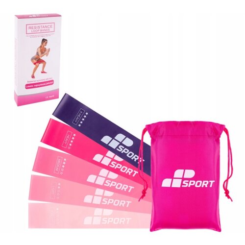 MP Sport Komplet 5 vadbenih elastik roza Cene