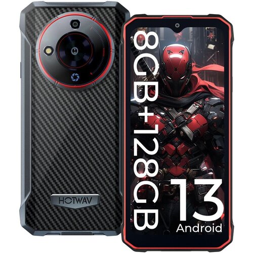 Hotwav T7 8/128GB, rdeča pametni robustni telefon Android 13, 6280mAh 21MP+8MP, (21591273) Cene