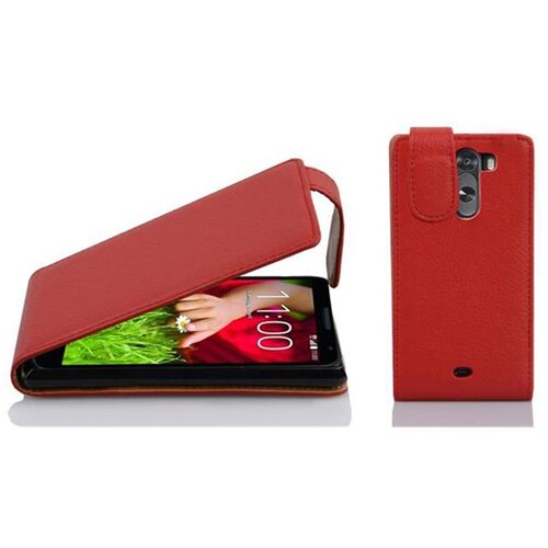 Cadorabo Ohi&scaron;je, združljivo z LG G2 MINI v rdeče sladkorno jabolko - Za&scaron;čitni ovitek v obliki flipa iz teksturiranega umetnega usnja, (20562101) Cene