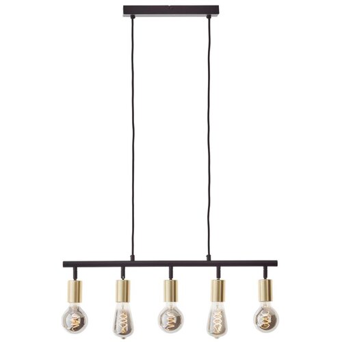 Brilliant Luster na sajli 5xE27/28W/230V crna/mesing Slike