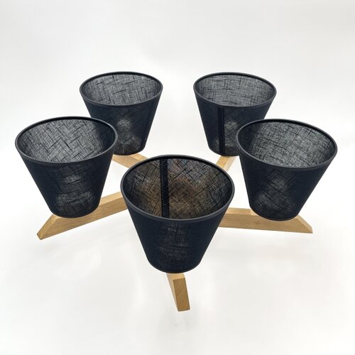  Brilagi - LED plafonski luster ANTHONY 5xE14/40W/230V hrast/crna Slike