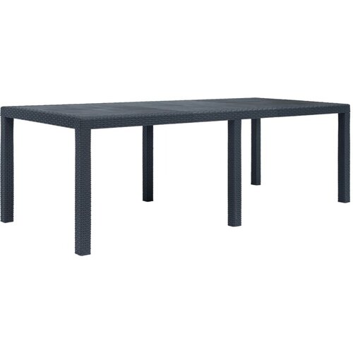  Vrtna miza 220x90x72 cm plastika videz ratana antracitna Cene