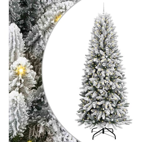 VidaXL Umjetno božićno drvce s stalakom Bijelo 93 x 93 x 240 cm Slike